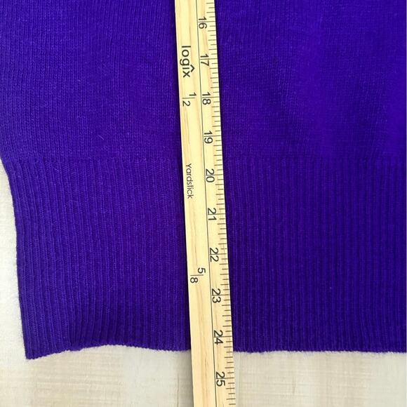 YARNWORKS Purple Angora Lambswool Blend Sweater Women’s Medium - Picture 7 of 8